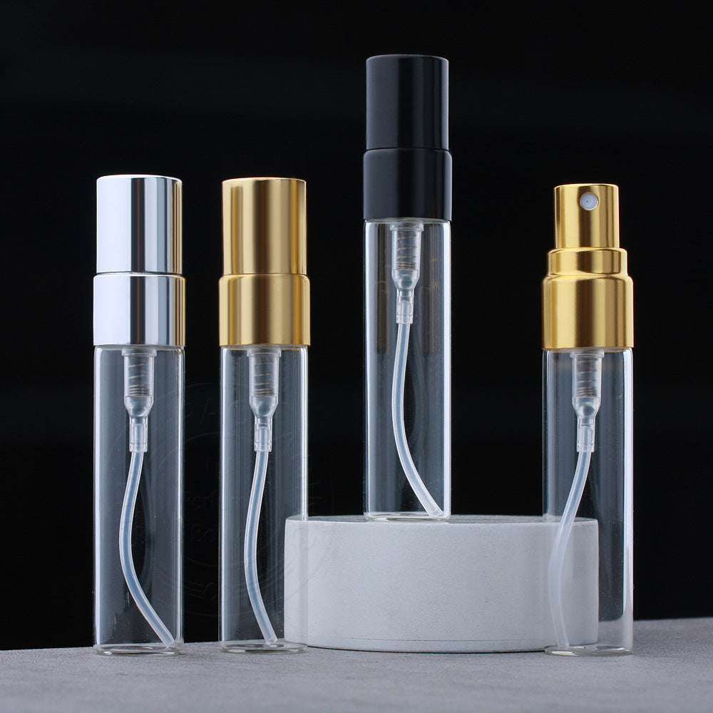 REFILLABLE GLASS BOTTLE WITH METAL ATOMIZER 5ML