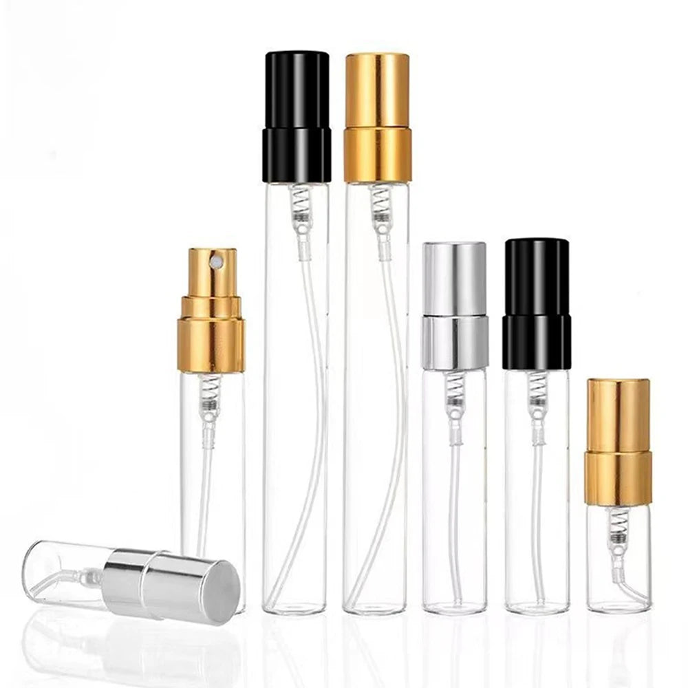 REFILLABLE GLASS BOTTLE WITH METAL ATOMIZER 10ML
