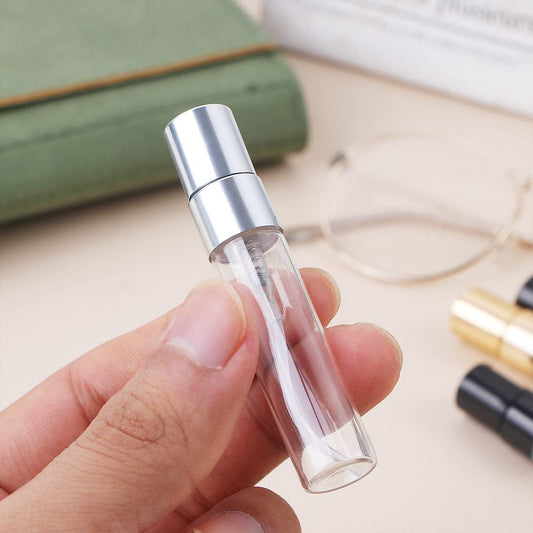 REFILLABLE GLASS BOTTLE WITH METAL ATOMIZER 5ML