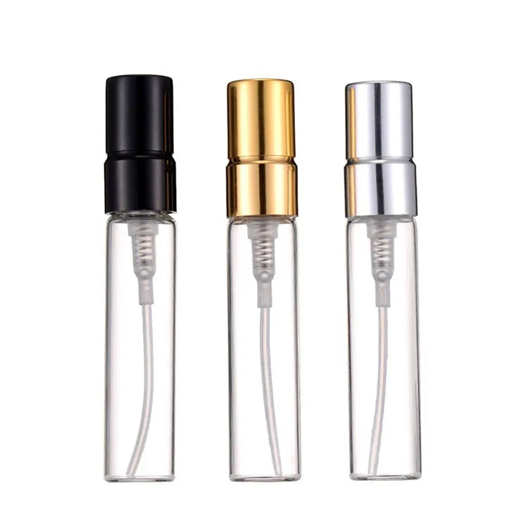 REFILLABLE GLASS BOTTLE WITH METAL ATOMIZER 5ML
