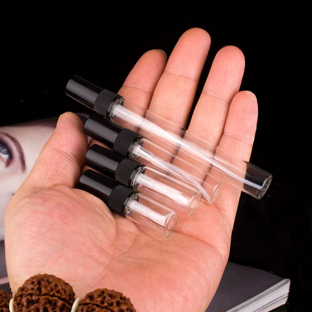 REFILLABLE GLASS BOTTLE WITH METAL ATOMIZER 3ML