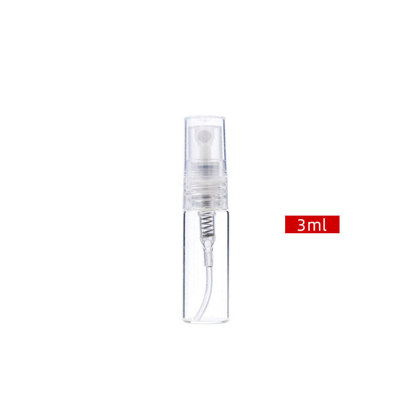 REFILLABLE GLASS BOTTLE WITH METAL ATOMIZER 3ML